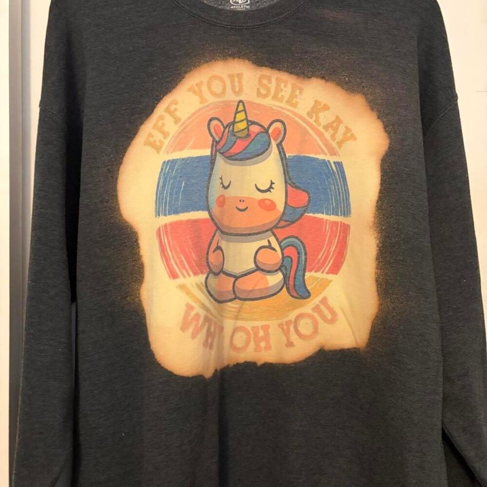 Funny dark charcoal gray crewneck